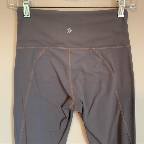 Athleta Salutation 7/8 Tight Powervita Flagstone Grey Legging Yoga Size XS - Picture 9 of 14